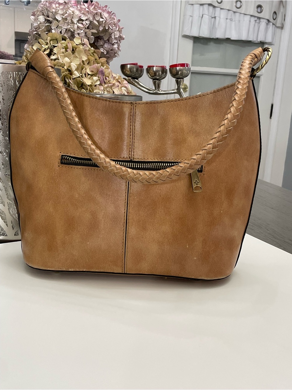 Patricia Nash Woven Leather Hobo Bag in Tan - Picture 6 of 12